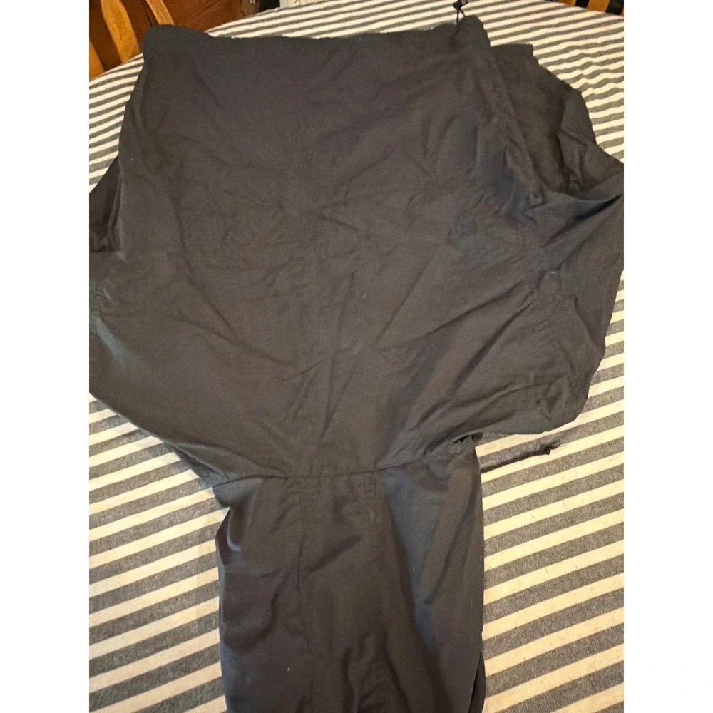 LL Bean Mens Black Anorak‎ Hooded Windbreaker Pullover Jacket Small PQ36